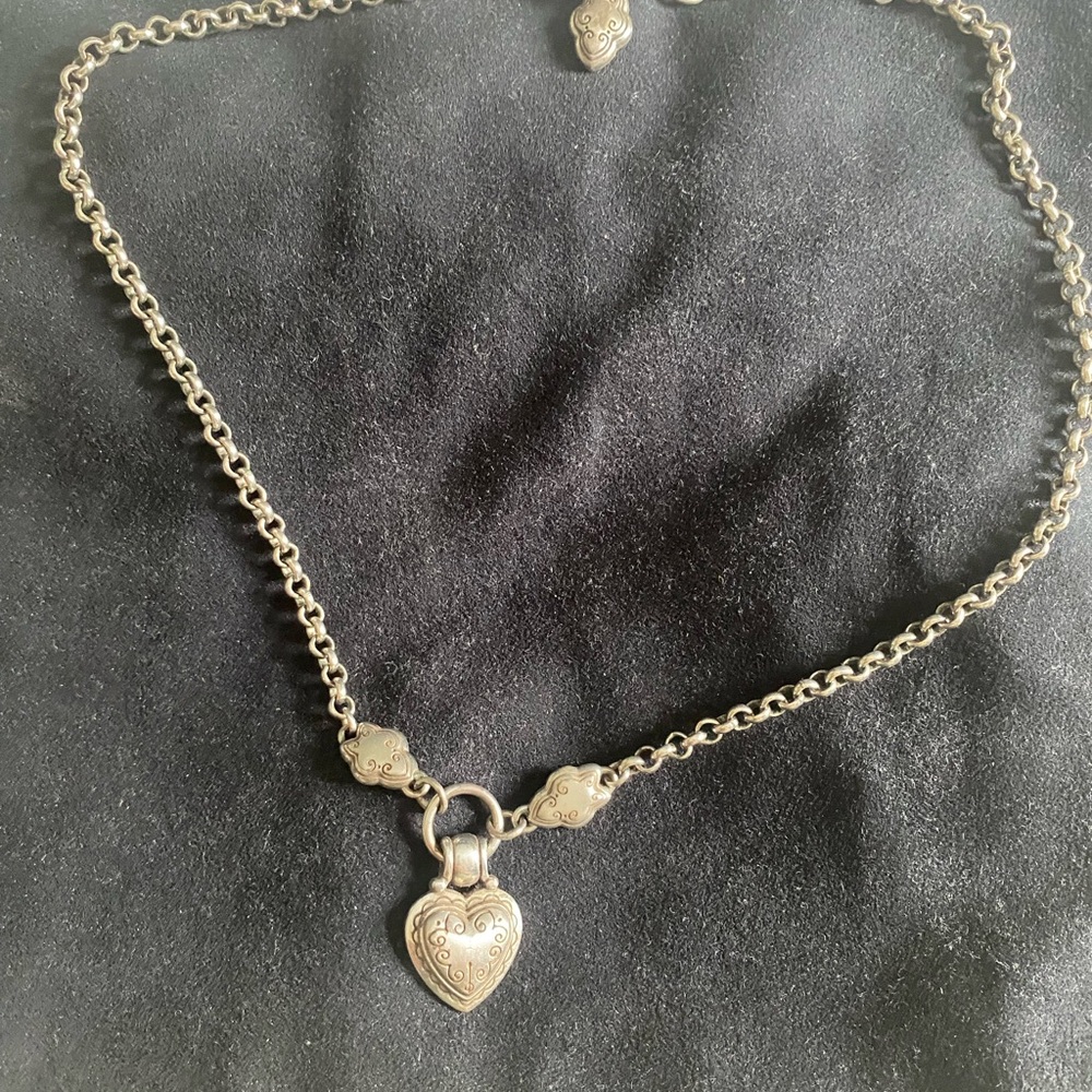 Brighton Silver Heart Charm Necklace